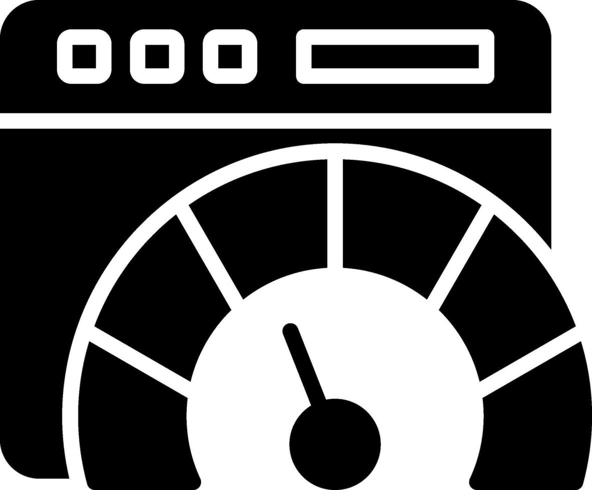 Page Speed Glyph Icon Design vector