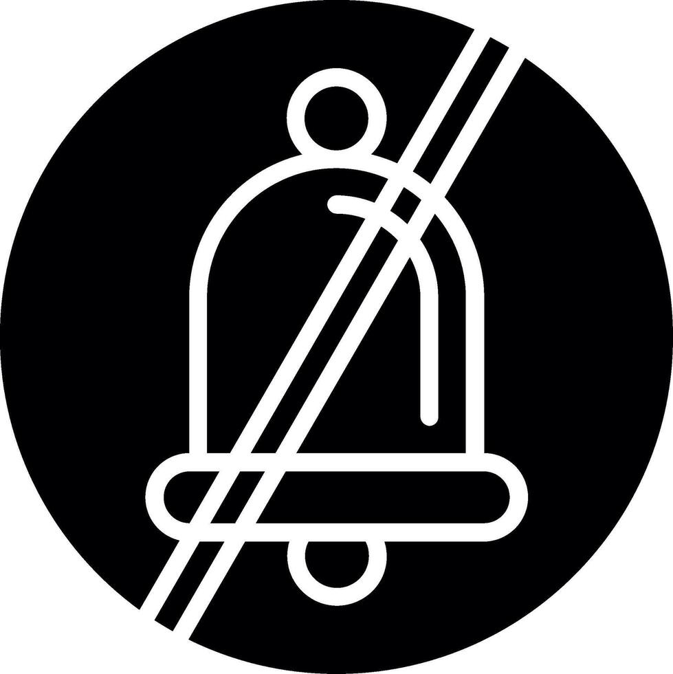 No Alarm Glyph Icon Design vector