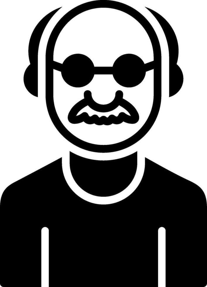 Senior Glyph Icon Design vector