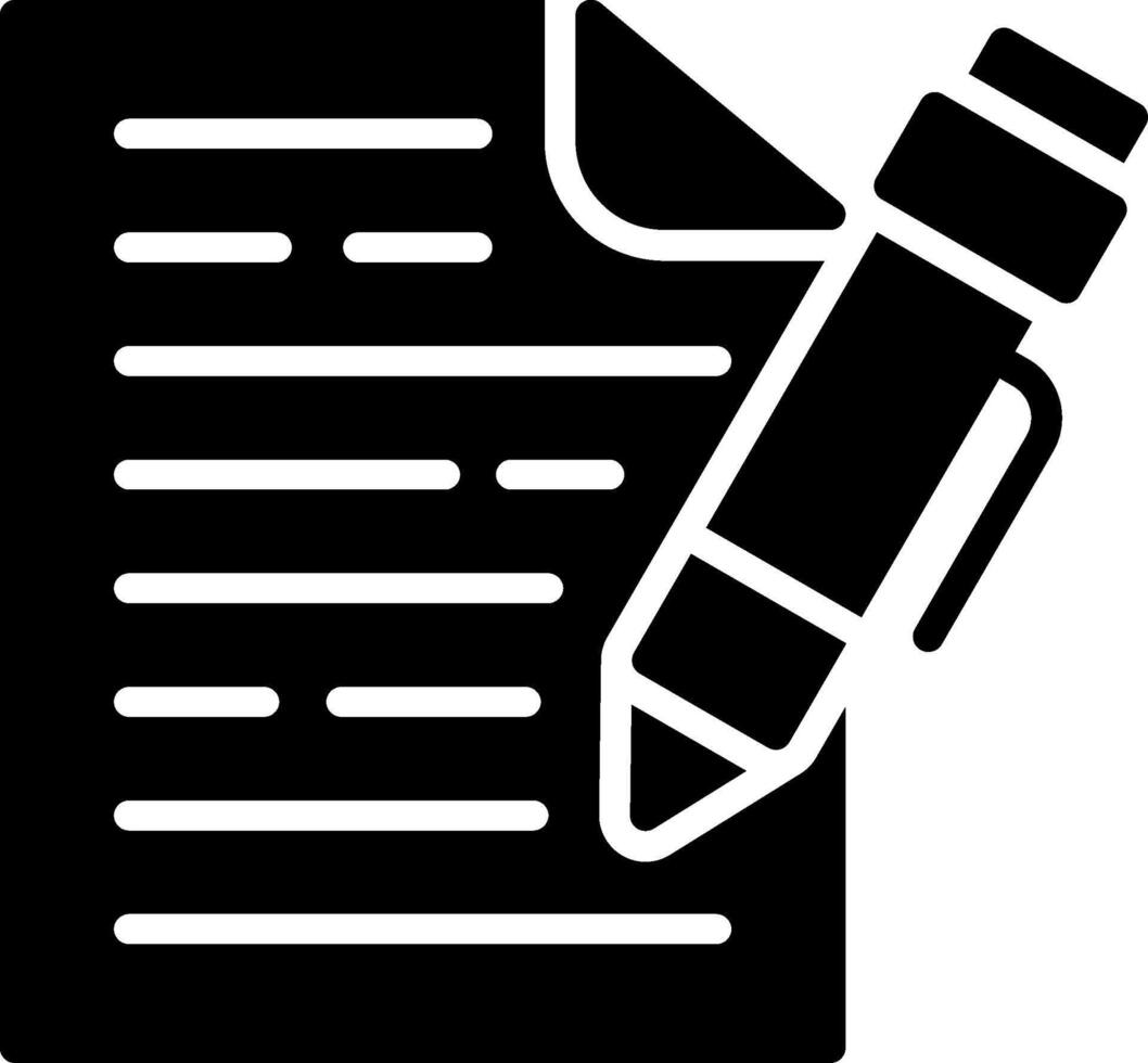 Agreement Glyph Icon Design vector