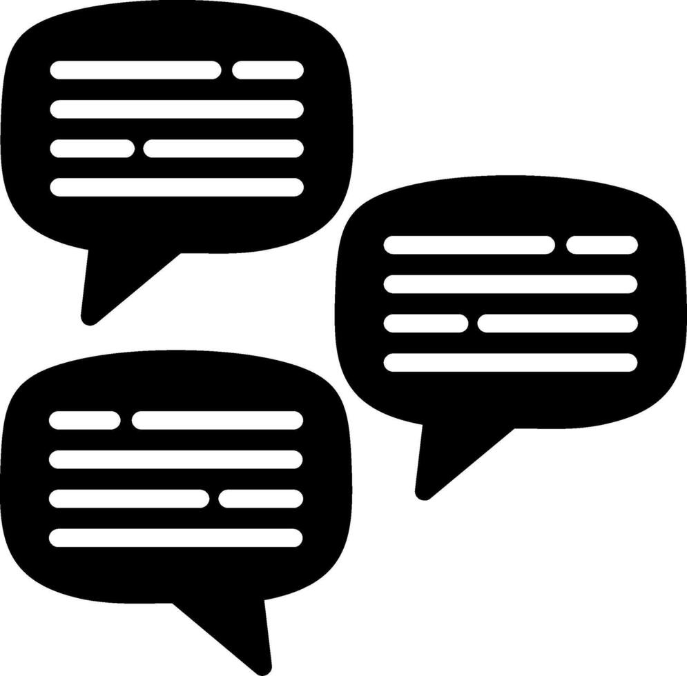 Speech bubble Glyph Icon Design vector