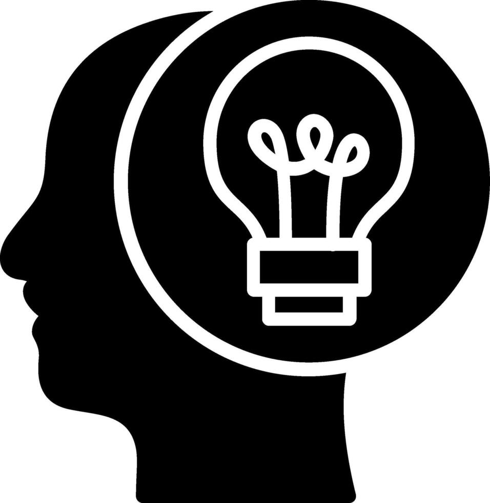Bulb Glyph Icon Design vector