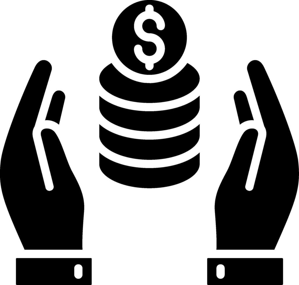 Donation Glyph Icon Design vector