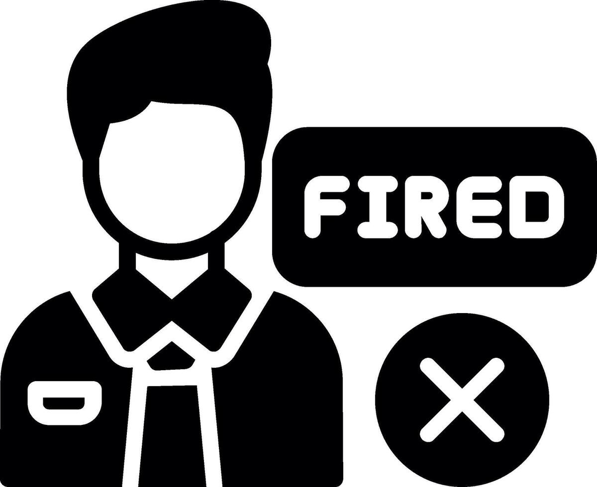 Fired Glyph Icon Design vector