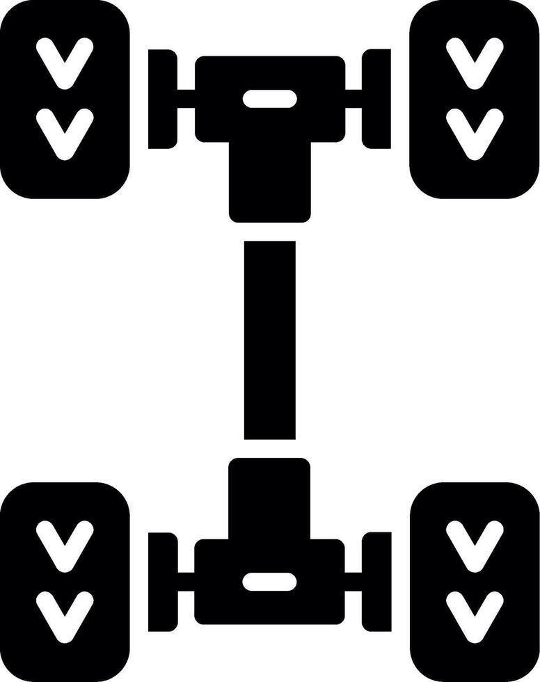 Drivetrain Glyph Icon Design vector
