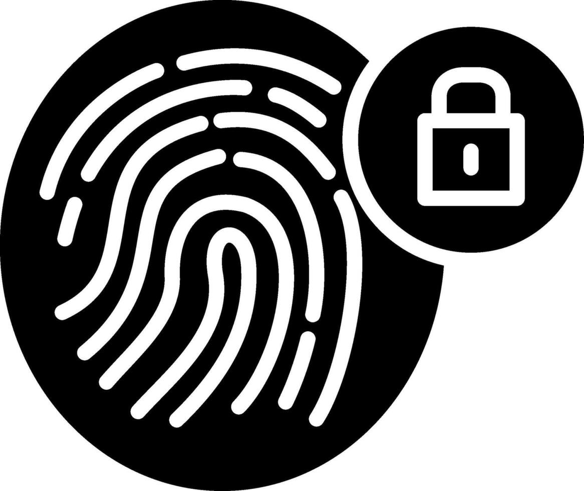 Lock Glyph Icon Design vector