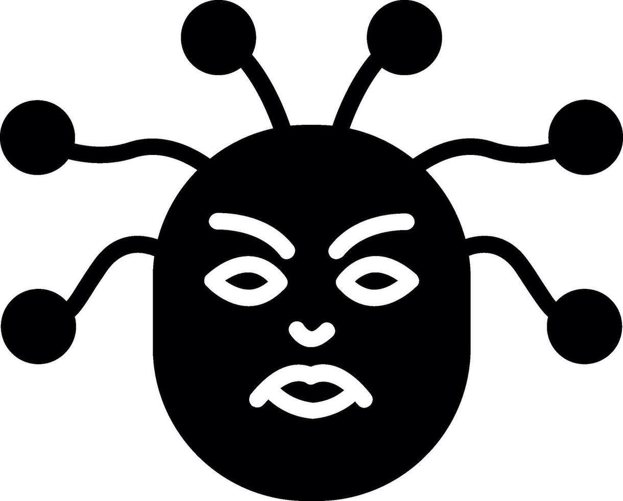 Medusa Glyph Icon Design vector