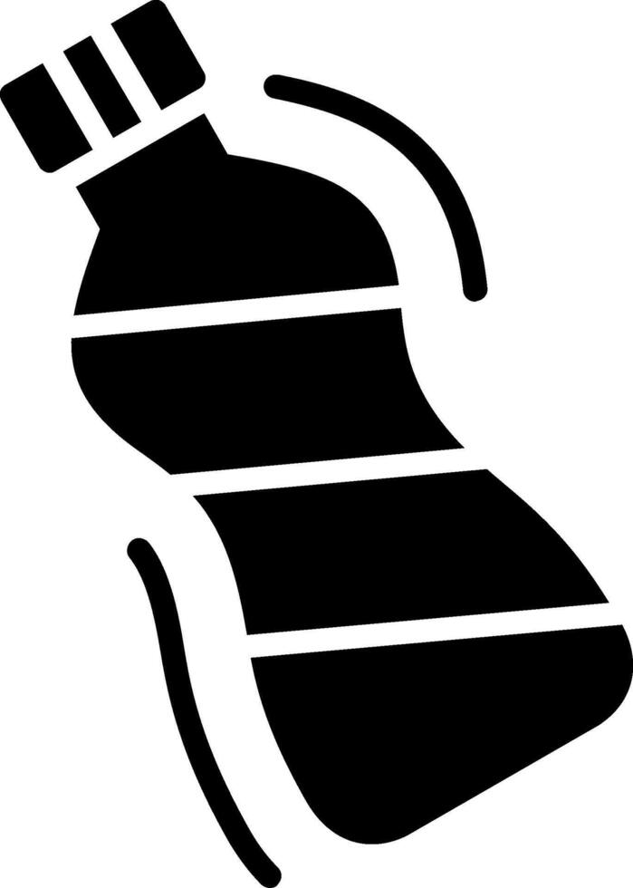Plastic Bottle Glyph Icon Design vector