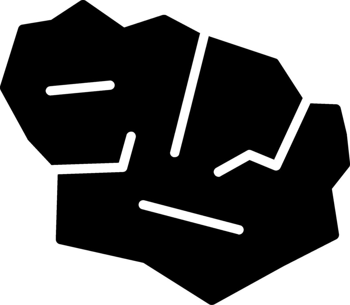 Stone Glyph Icon Design vector