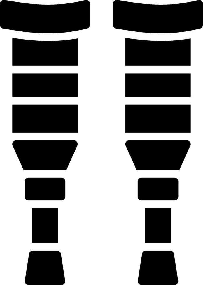 Crutch Glyph Icon Design vector