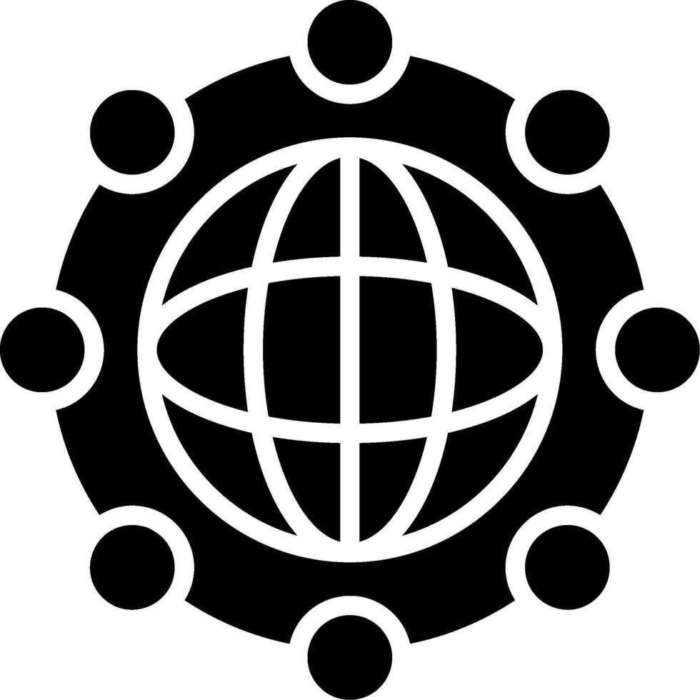 Unity Glyph Icon Design vector