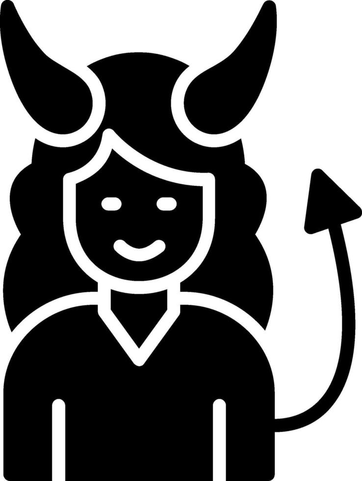 Devil Glyph Icon Design vector