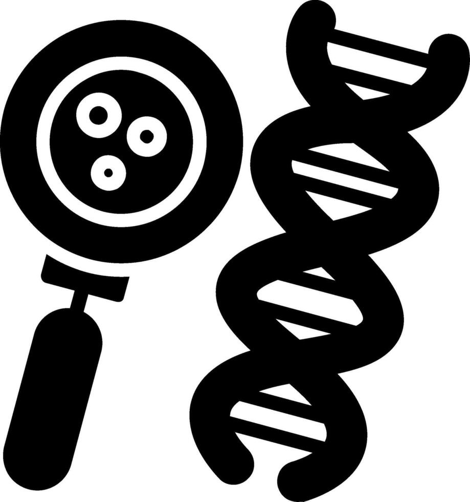 DNA Glyph Icon Design vector