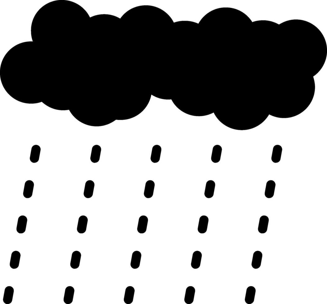 Rain Glyph Icon Design vector
