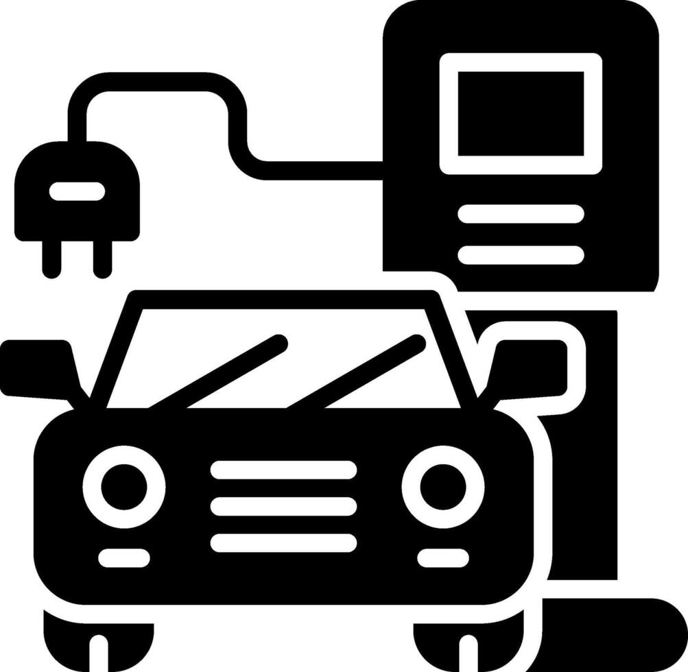 Recharge Glyph Icon Design vector