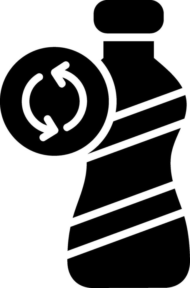 Reusable Bottle Glyph Icon Design vector