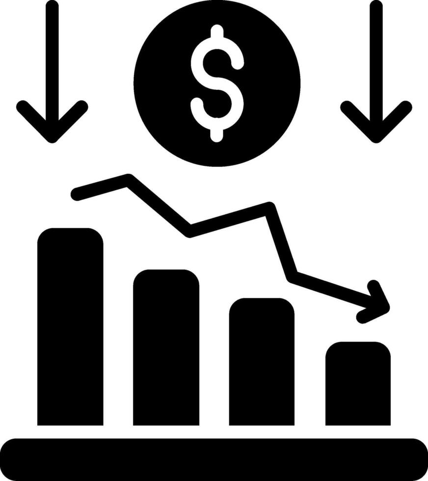 Reduce Glyph Icon Design vector