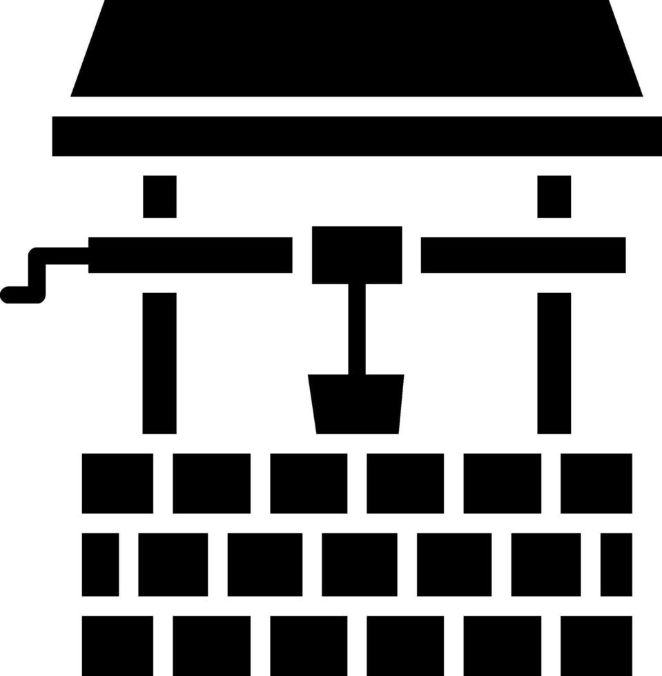 Water Well Glyph Icon Design vector