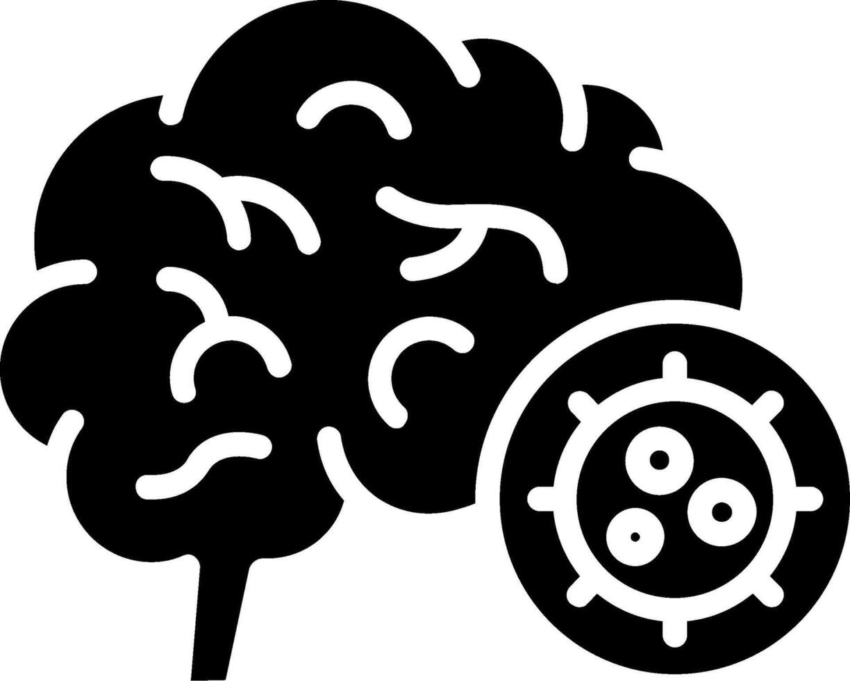 Virus Glyph Icon Design vector