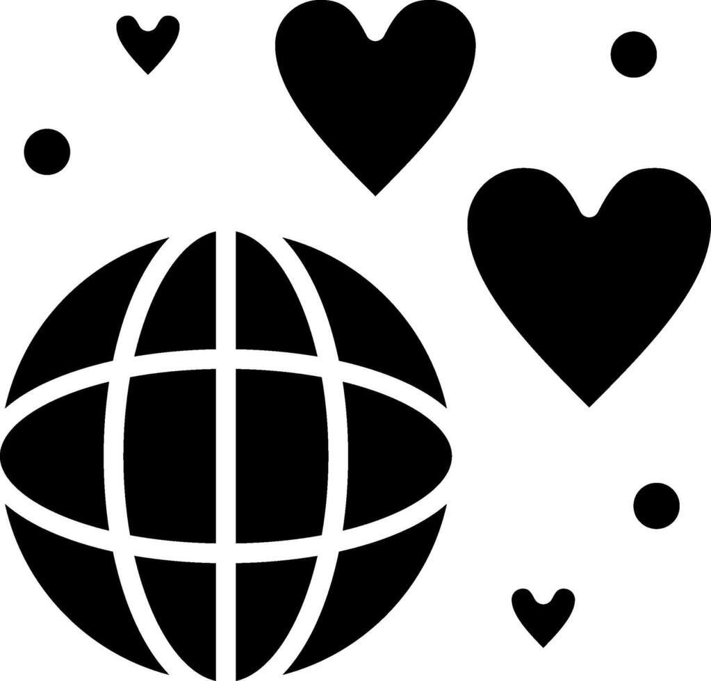 World Glyph Icon Design vector