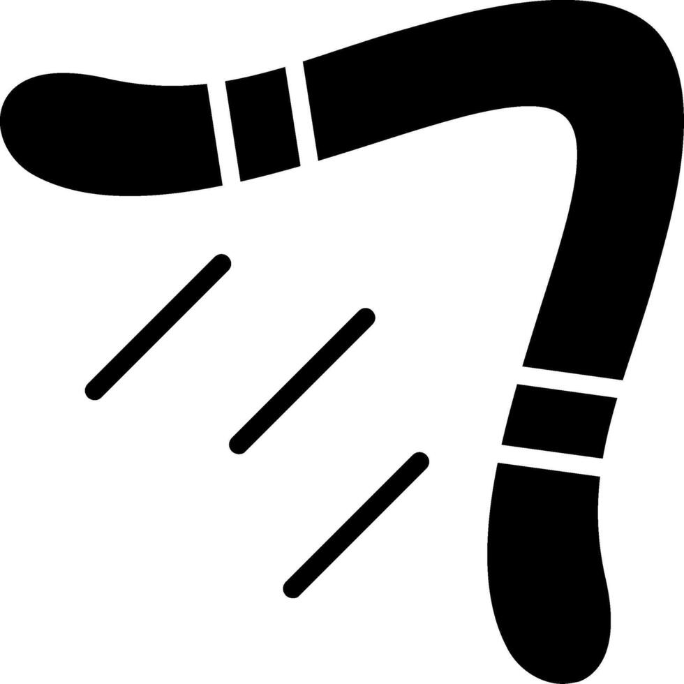 Boomerang Glyph Icon Design vector
