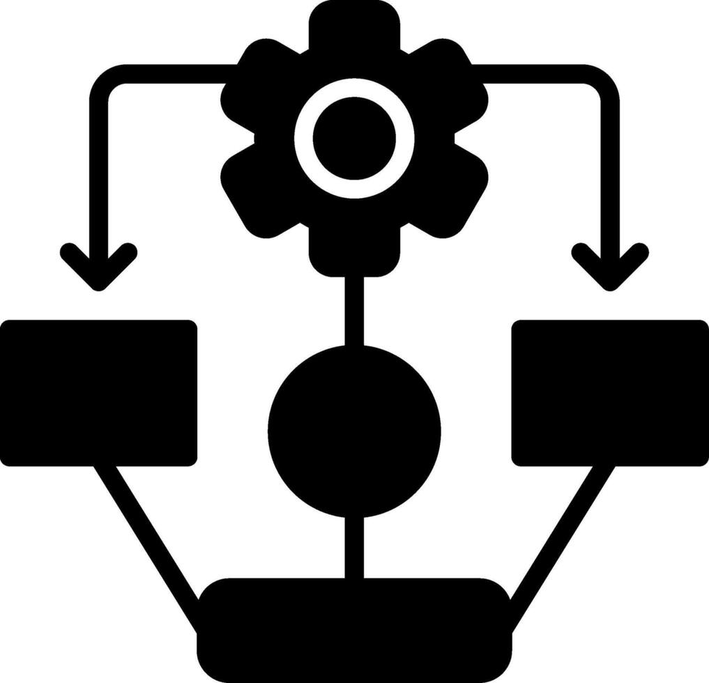 Workflow Glyph Icon Design vector