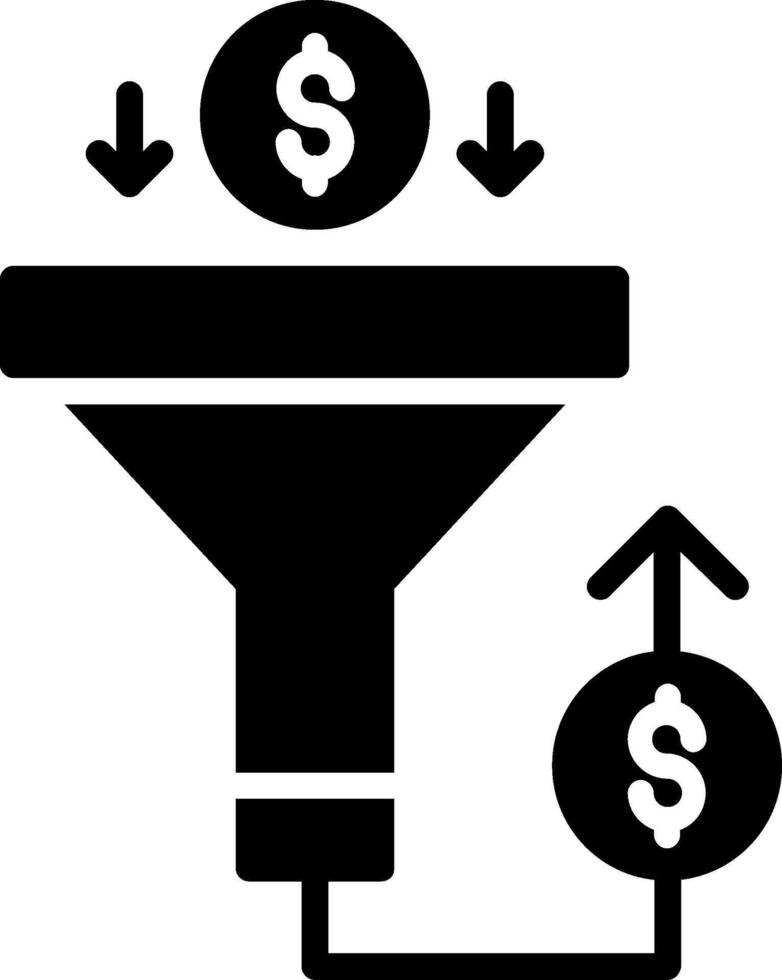Sales PipeGlyph Glyph Icon Design vector