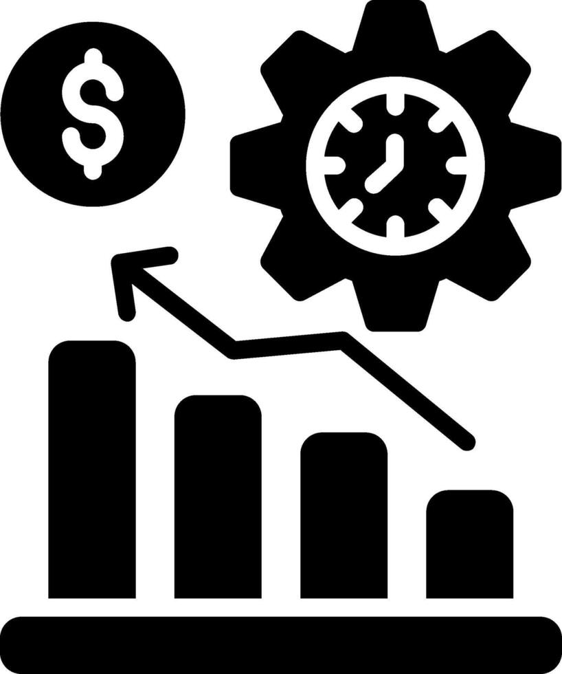 Efficiency Glyph Icon Design vector