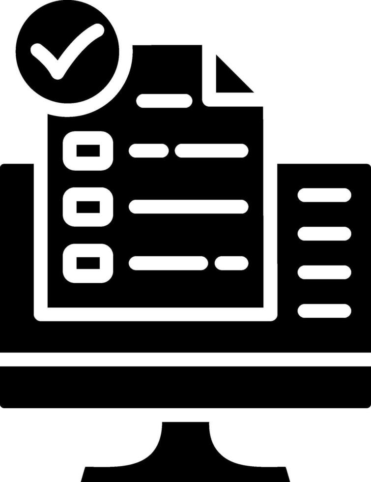 Computer Glyph Icon Design vector