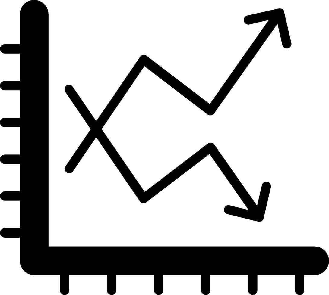 Graph Glyph Icon Design vector