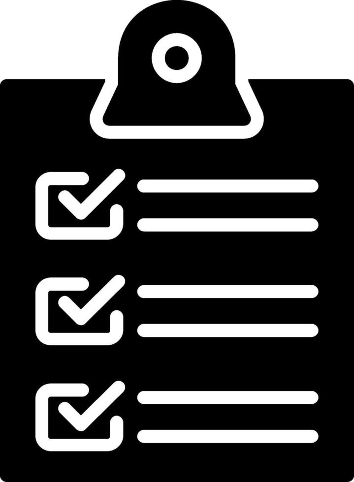 List Glyph Icon Design vector