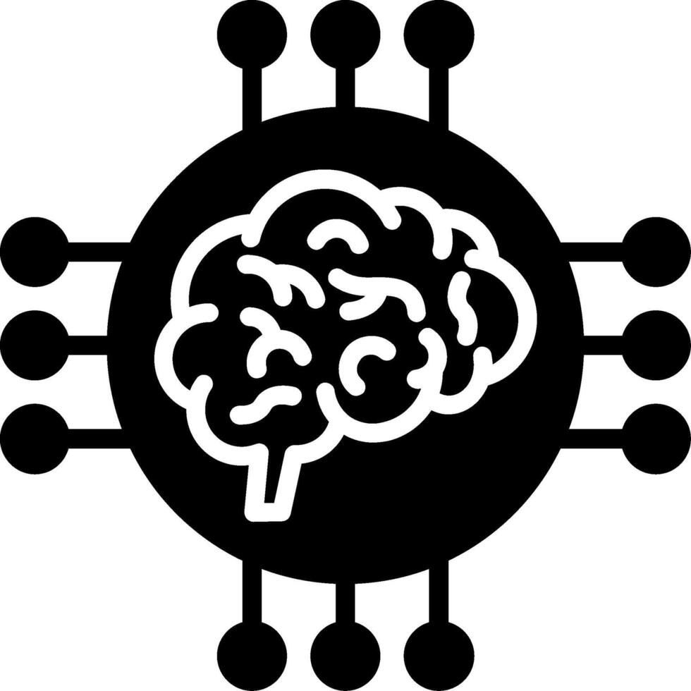 Neuroimaging Glyph Icon Design vector