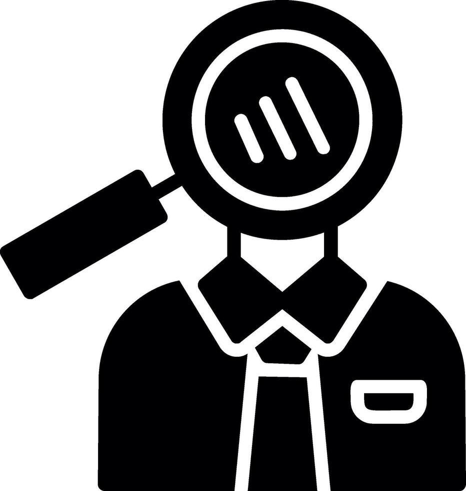 Recruiter Glyph Icon Design vector