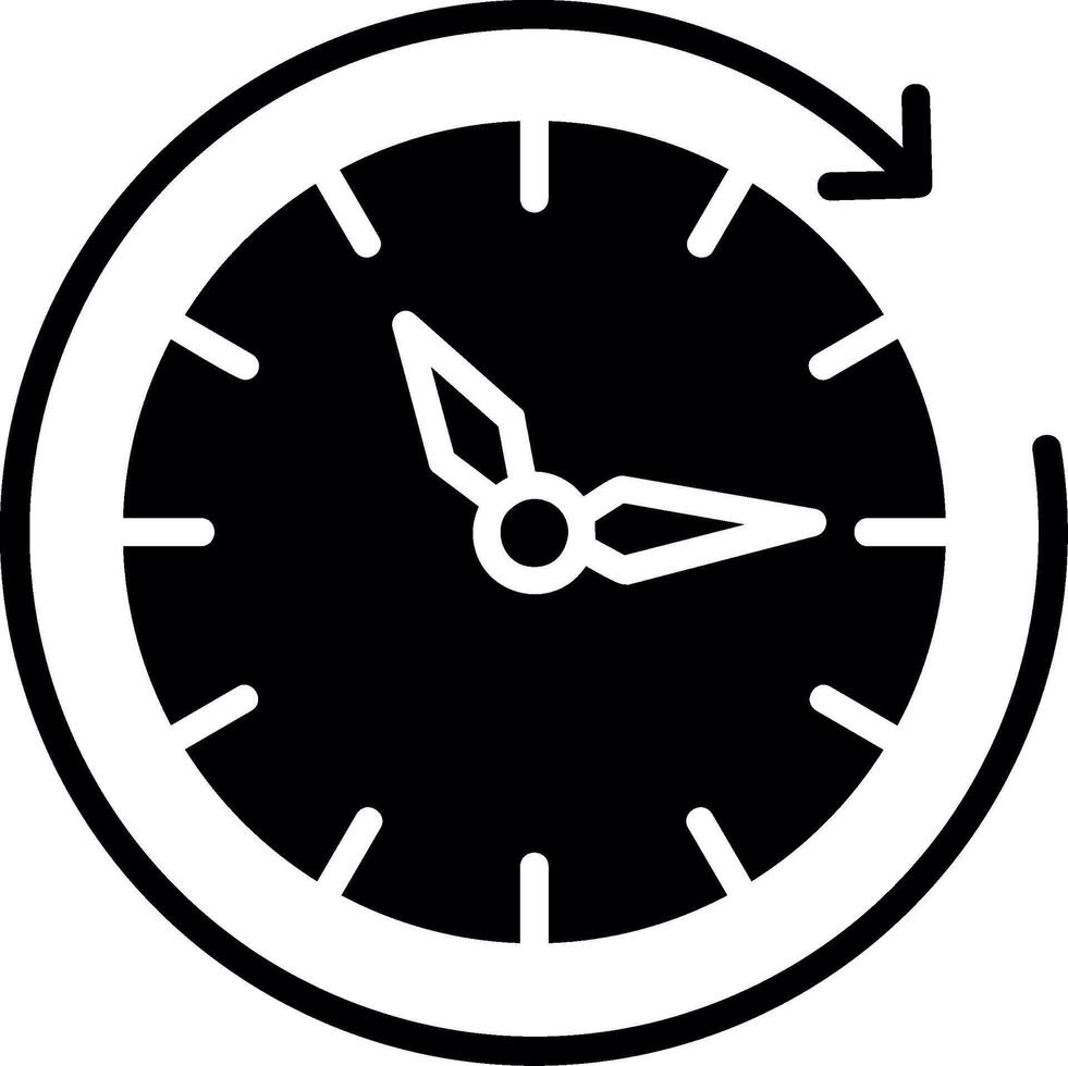 Clockwise Glyph Icon Design vector