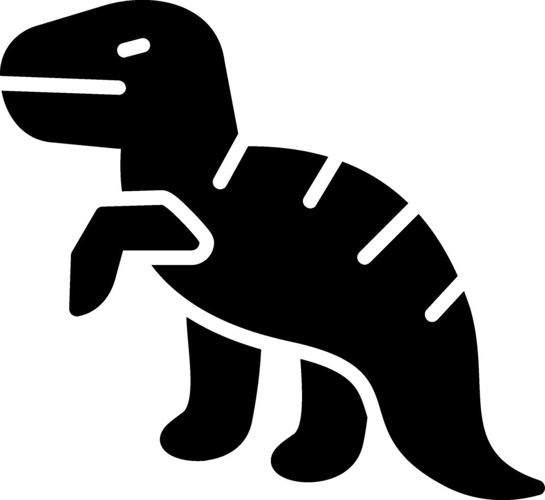 Dinosaur Glyph Icon Design vector