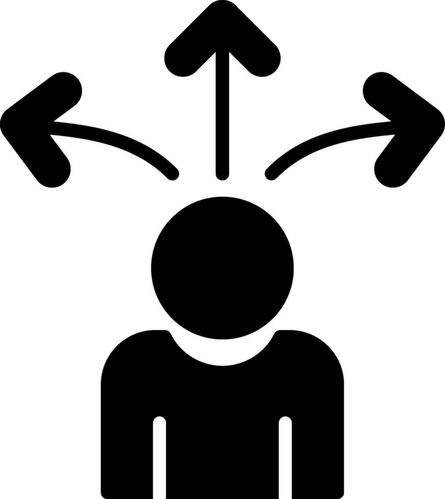 Direction Glyph Icon Design vector