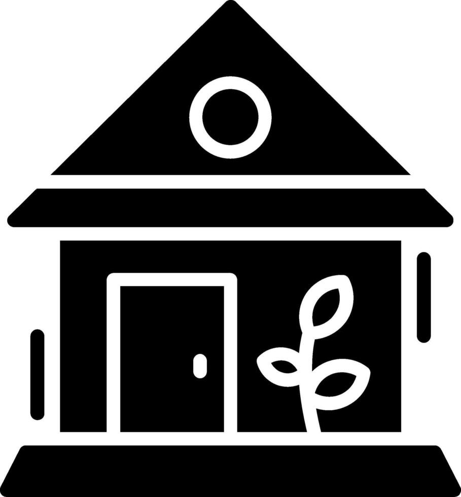 Greenhouse Glyph Icon Design vector