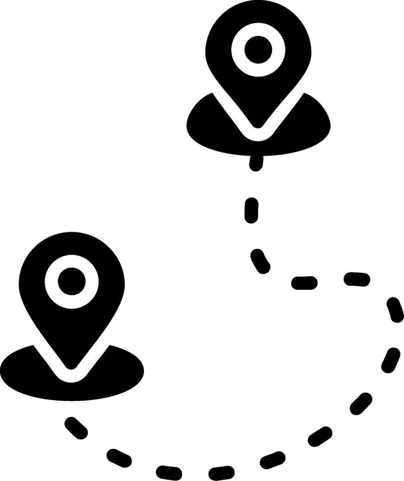 Location Glyph Icon Design vector