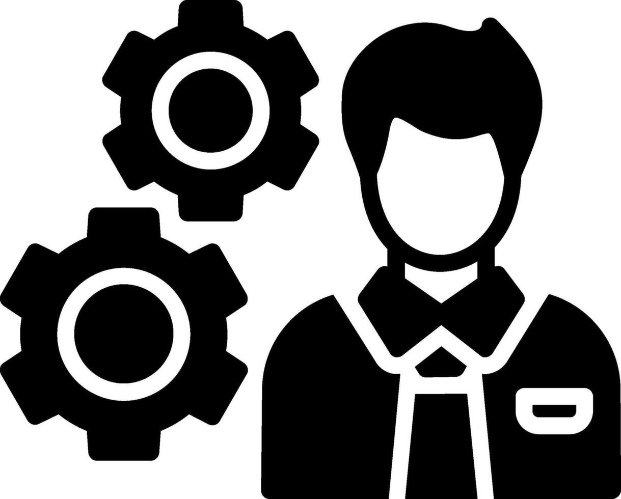 Management Glyph Icon Design vector