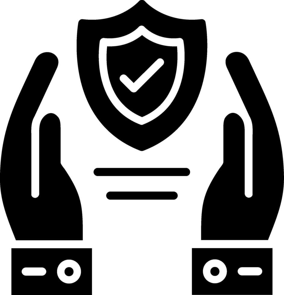 Reliability Glyph Icon Design vector