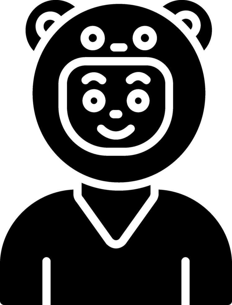 Bear Glyph Icon Design vector