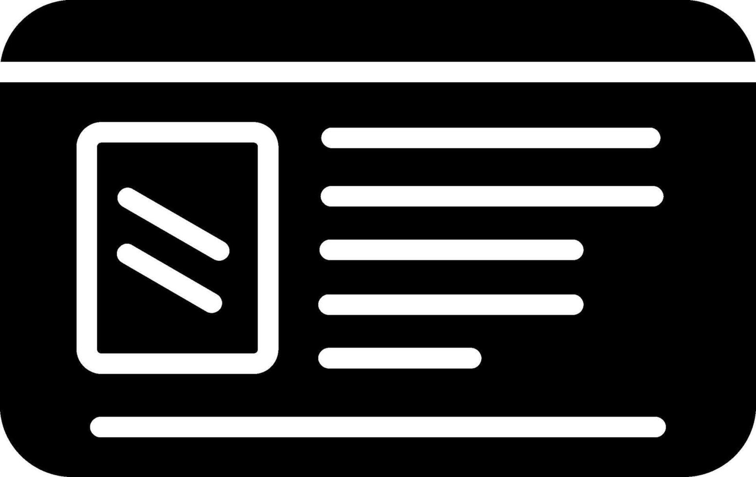 Driving License Glyph Icon Design vector