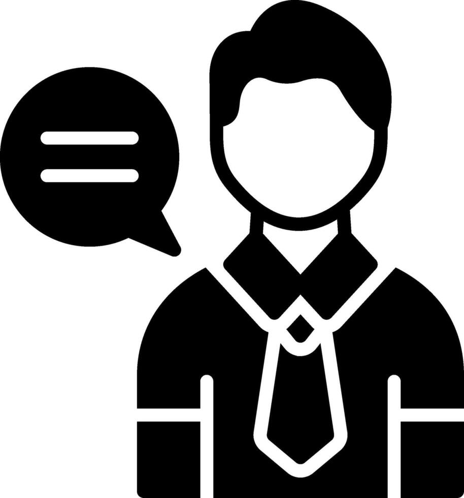 Interview Glyph Icon Design vector