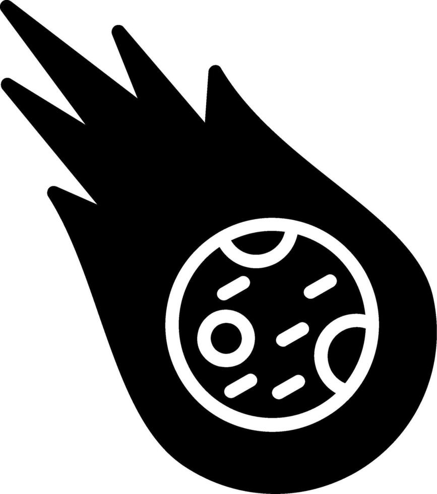 Meteorite Glyph Icon Design vector