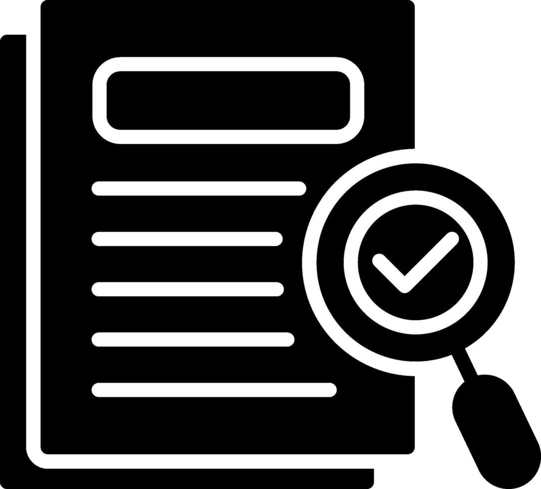Proof Glyph Icon Design vector