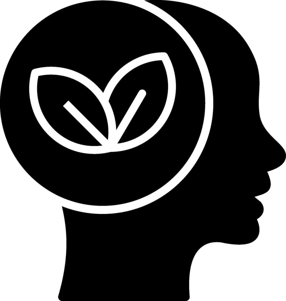 Think Green Glyph Icon Design vector