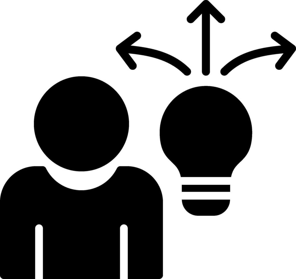 Uncertainty Glyph Icon Design vector