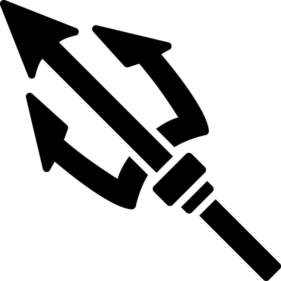 Trident Glyph Icon Design vector
