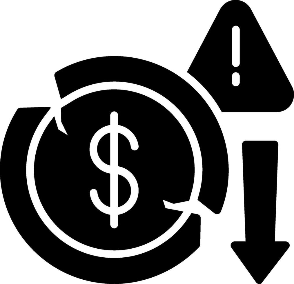 Bankrupt Glyph Icon Design vector