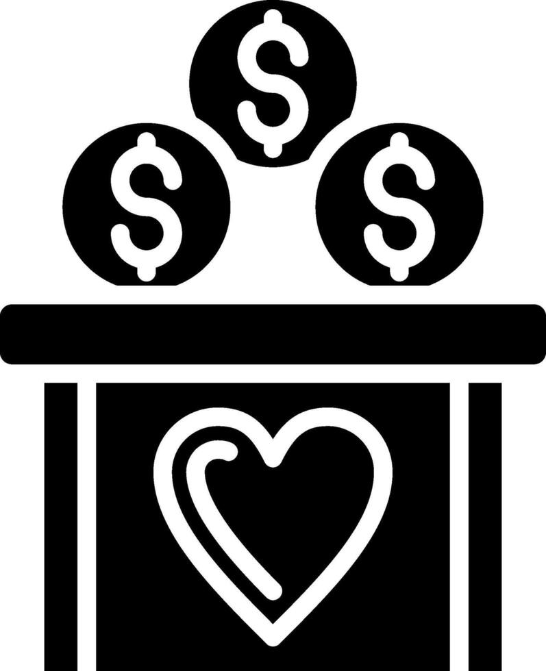 Donation Glyph Icon Design vector